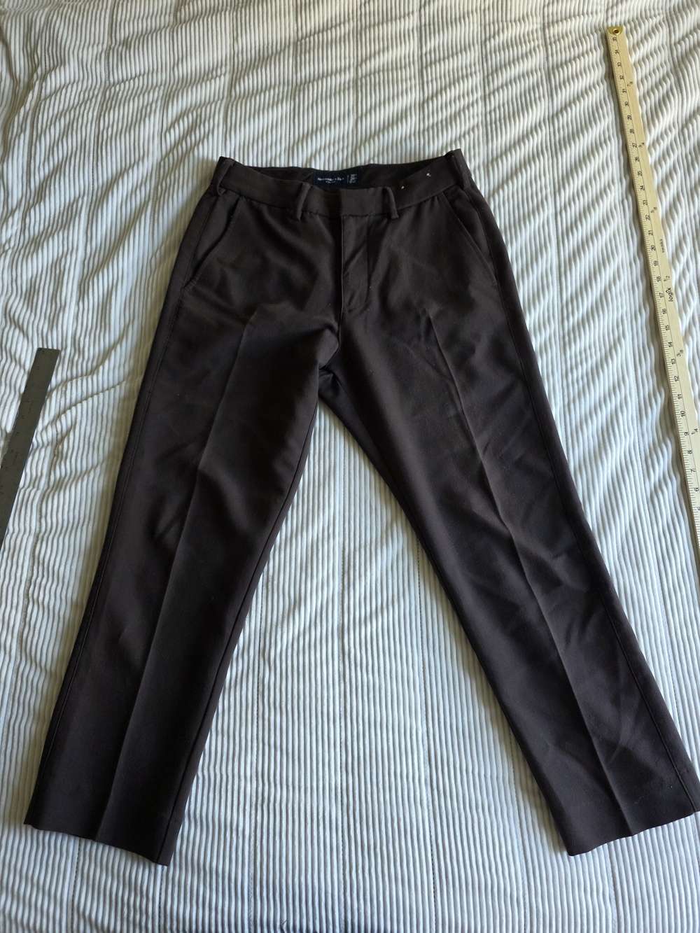 Abercrombie & Fitch Men's Chocolate Brown Tailored Dress Pants
